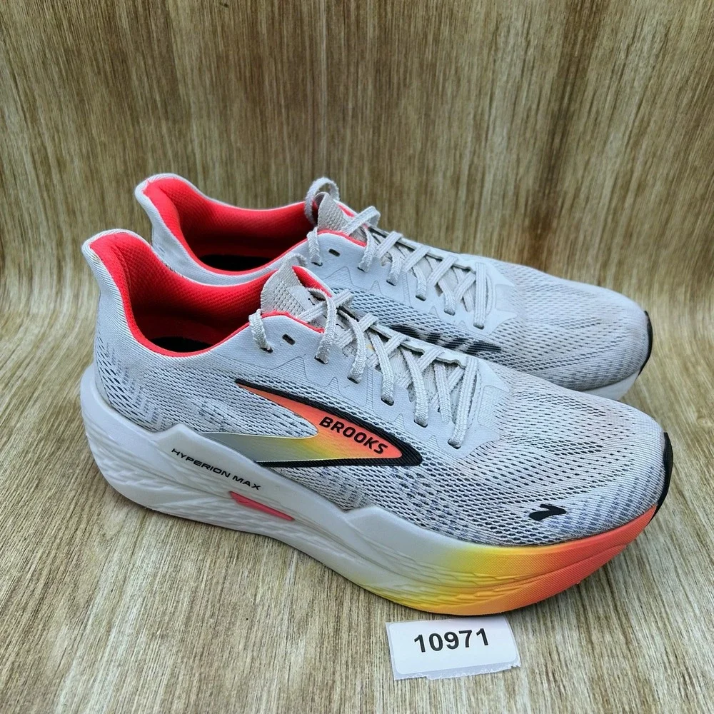 Brooks Hyperion Max 2 Men's Size 9 White Orange Running Shoes 1104341D443